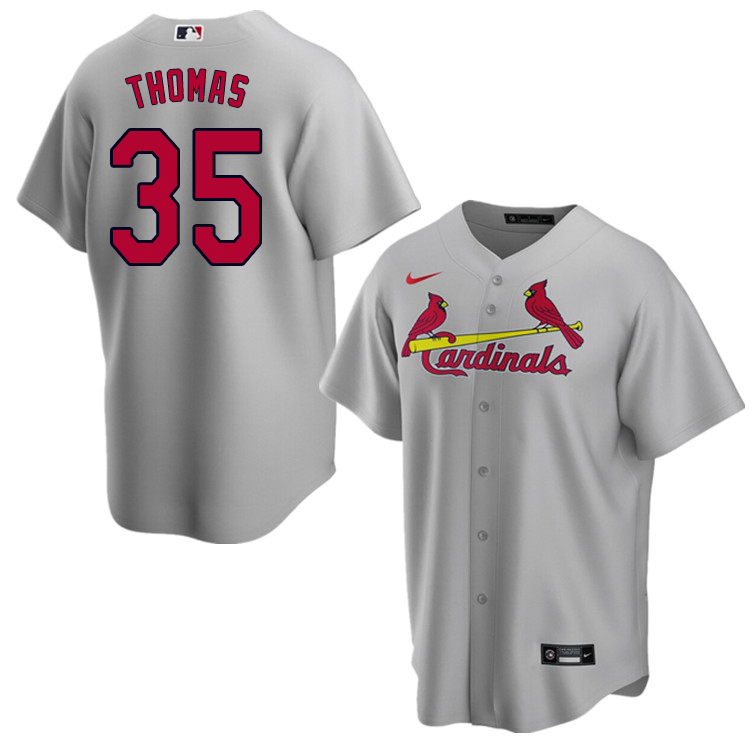 Nike Men #35 Lane Thomas St.Louis Cardinals Baseball Jerseys Sale-Gray